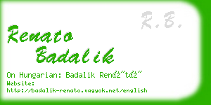 renato badalik business card